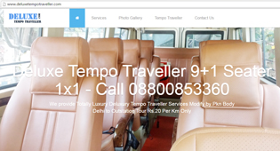 deluxe tempo traveller website - khushi web solution