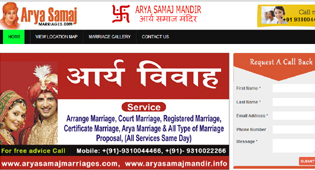 arya samaj marriage website - khushi web solution